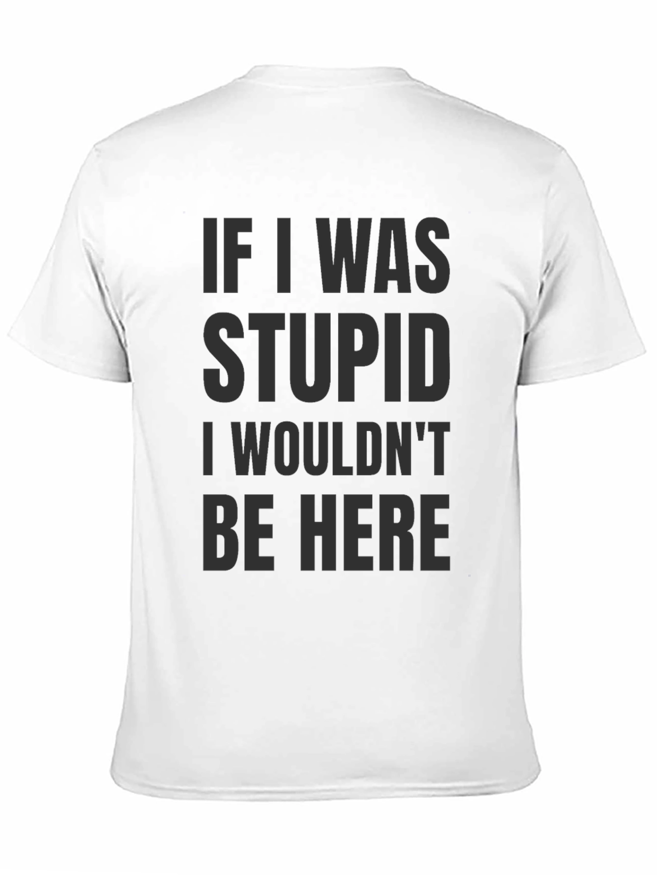Funny Saying Graphic T-Shirt - If I was stupid...