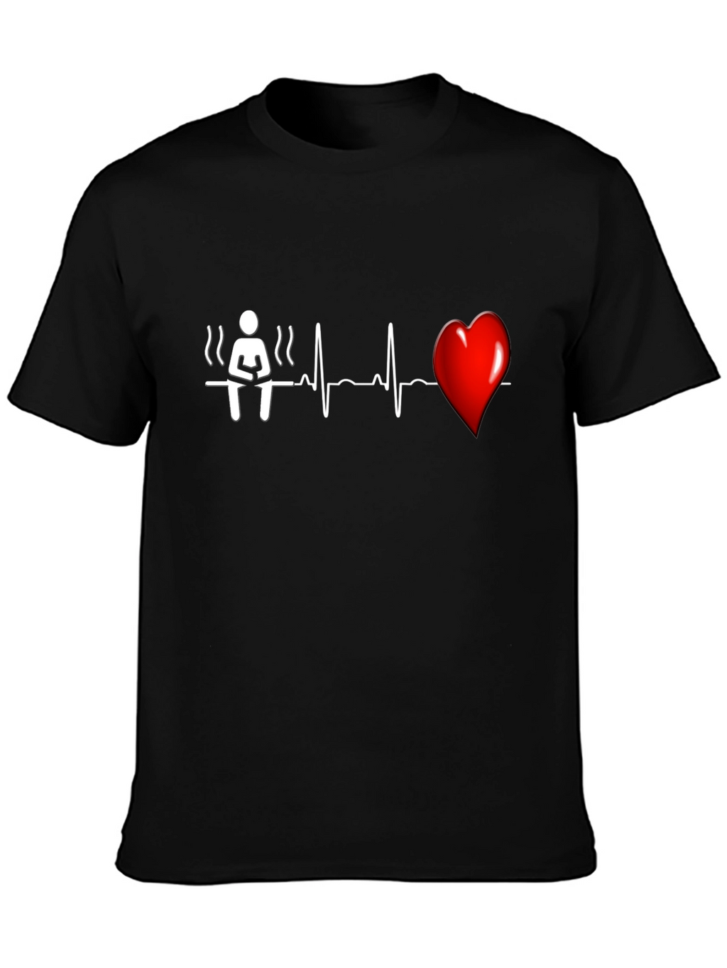 Sauna Heartbeat T-Shirt - Unique Graphic Tee