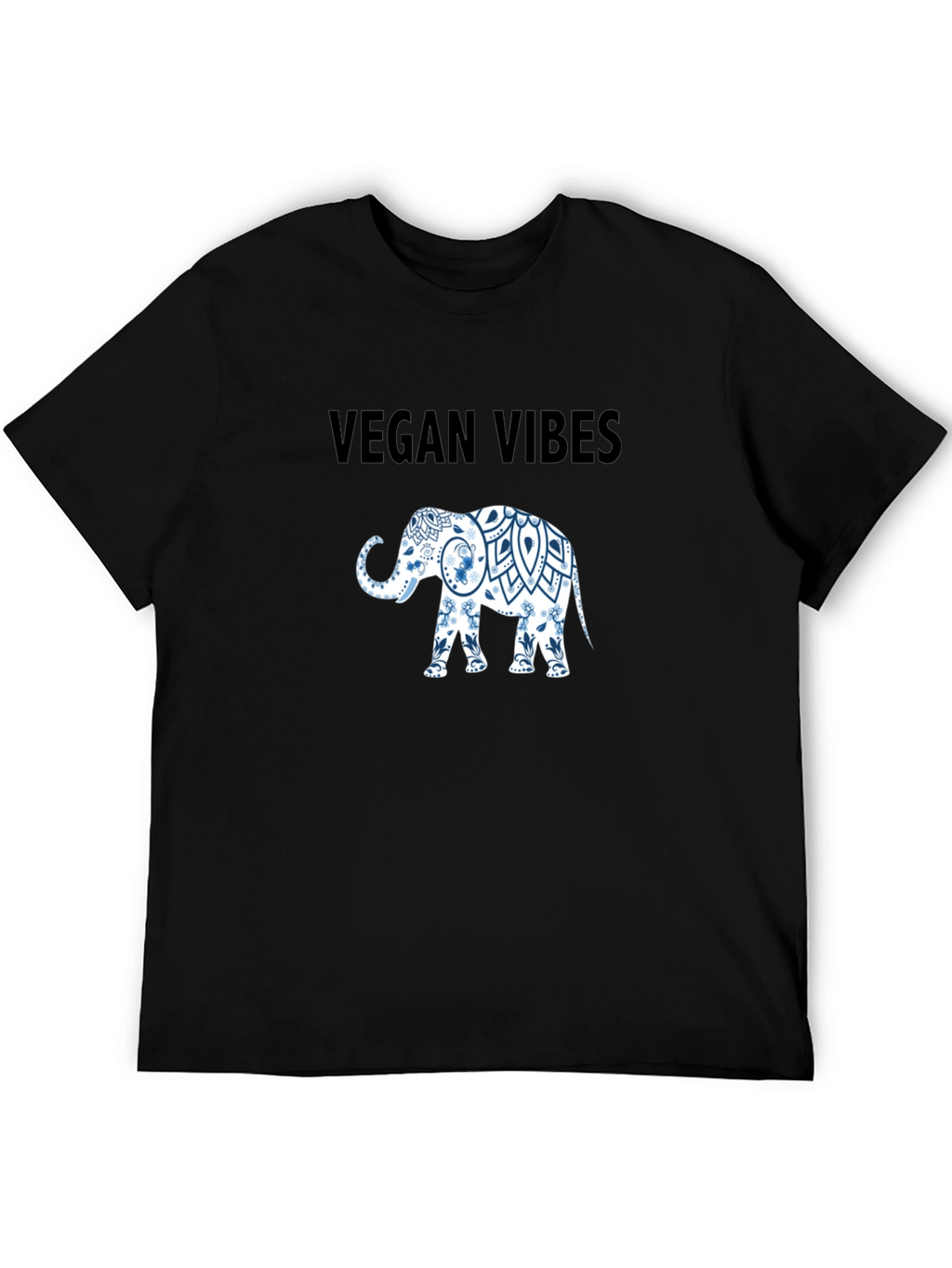Vegan Vibes Elephant Graphic T-Shirt