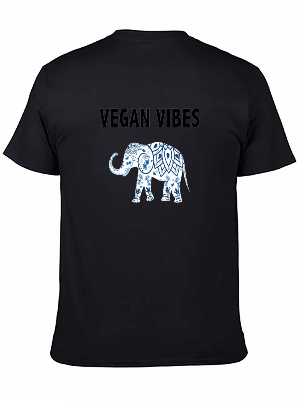 Vegan Vibes Elephant Graphic T-Shirt