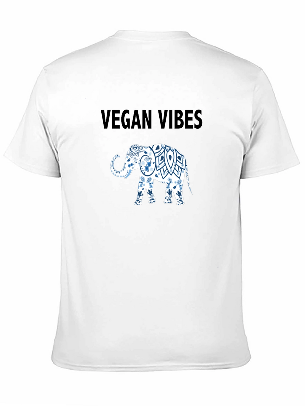 Vegan Vibes Elephant Graphic T-Shirt