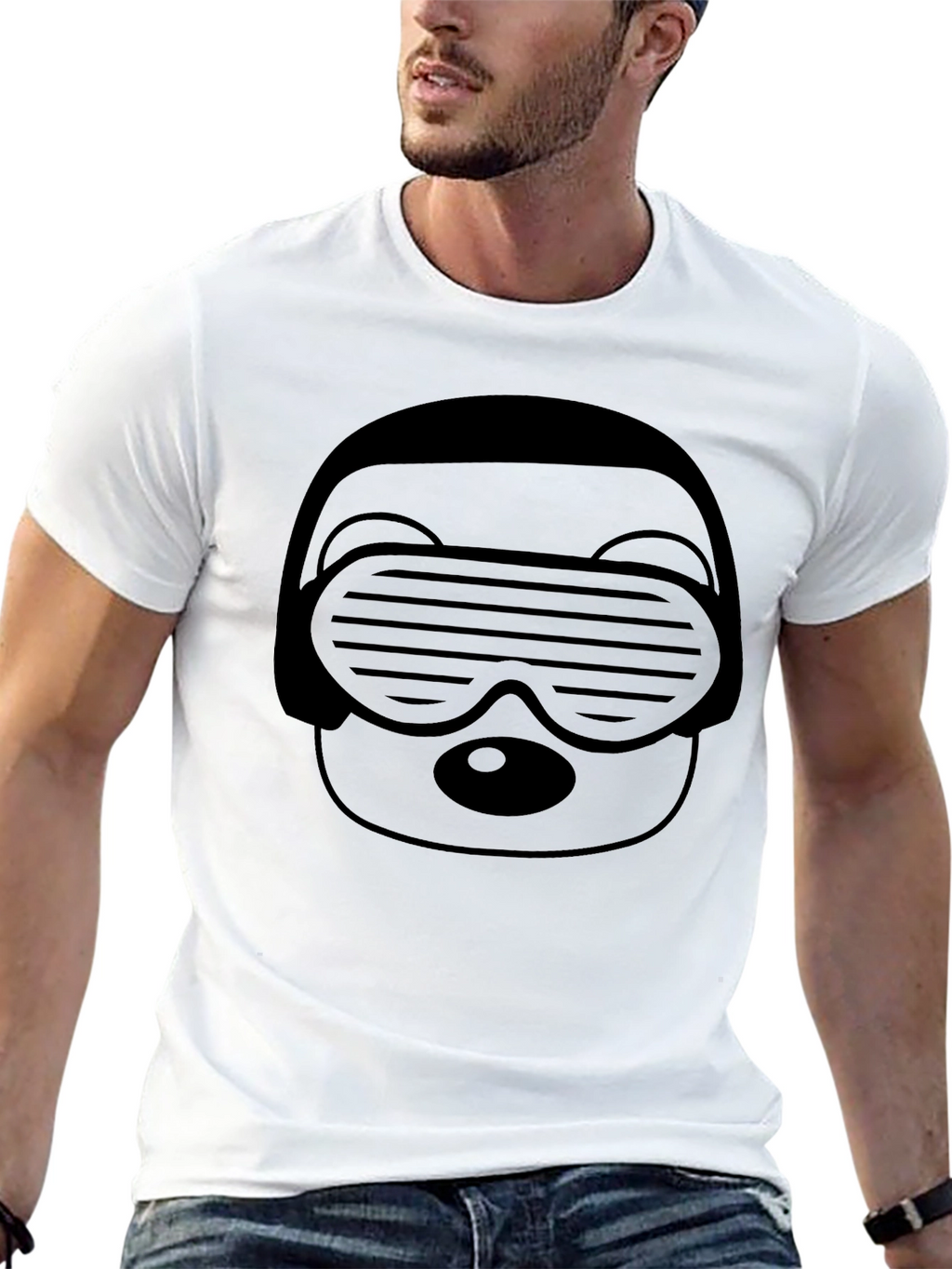 Cool Bear Shades Black T-Shirt