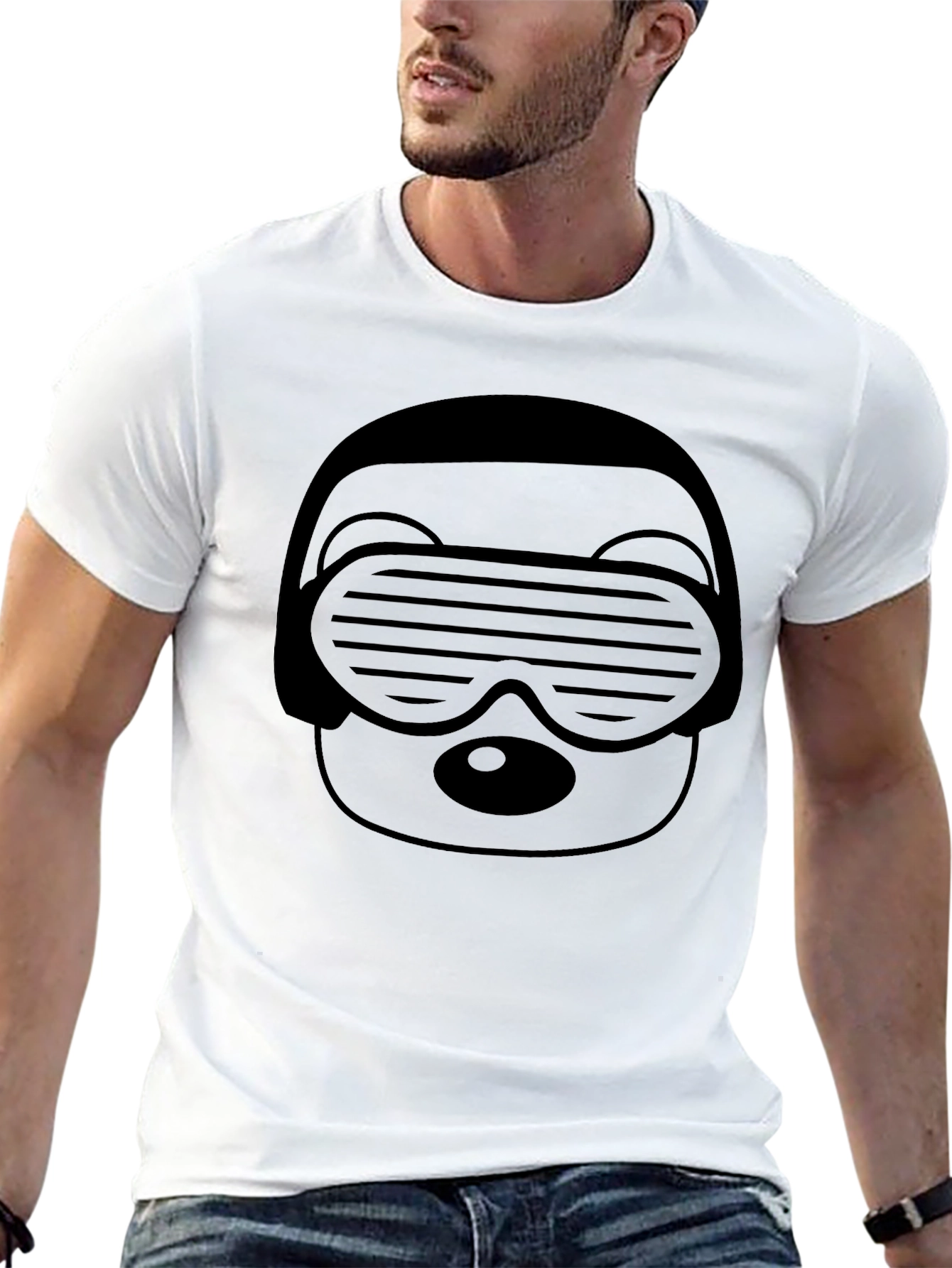 Cool Bear Shades Black T-Shirt