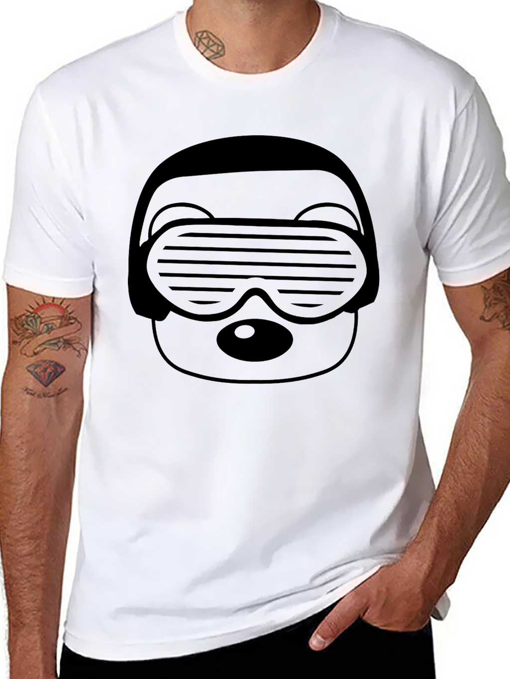 Cool Bear Shades Black T-Shirt
