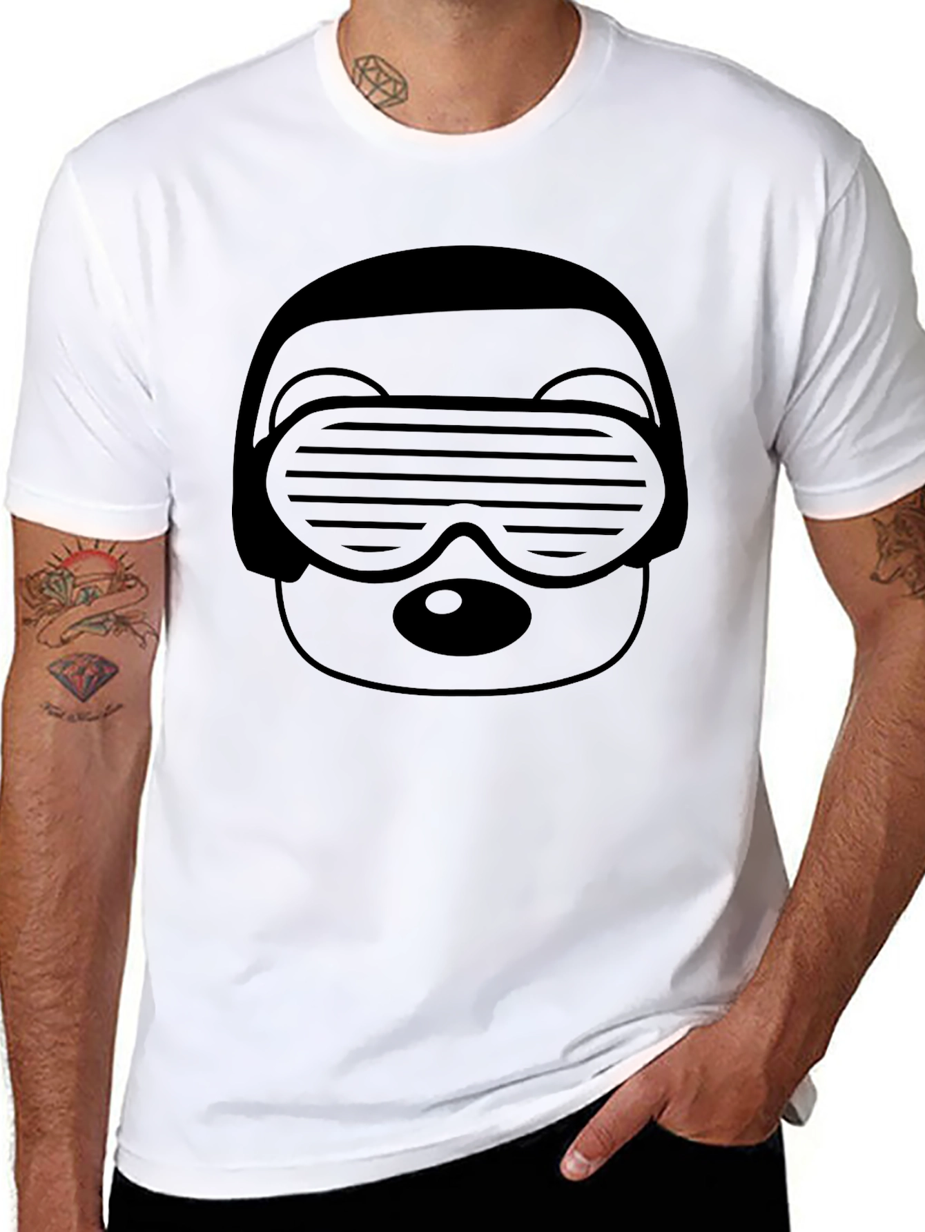Cool Bear Shades Black T-Shirt