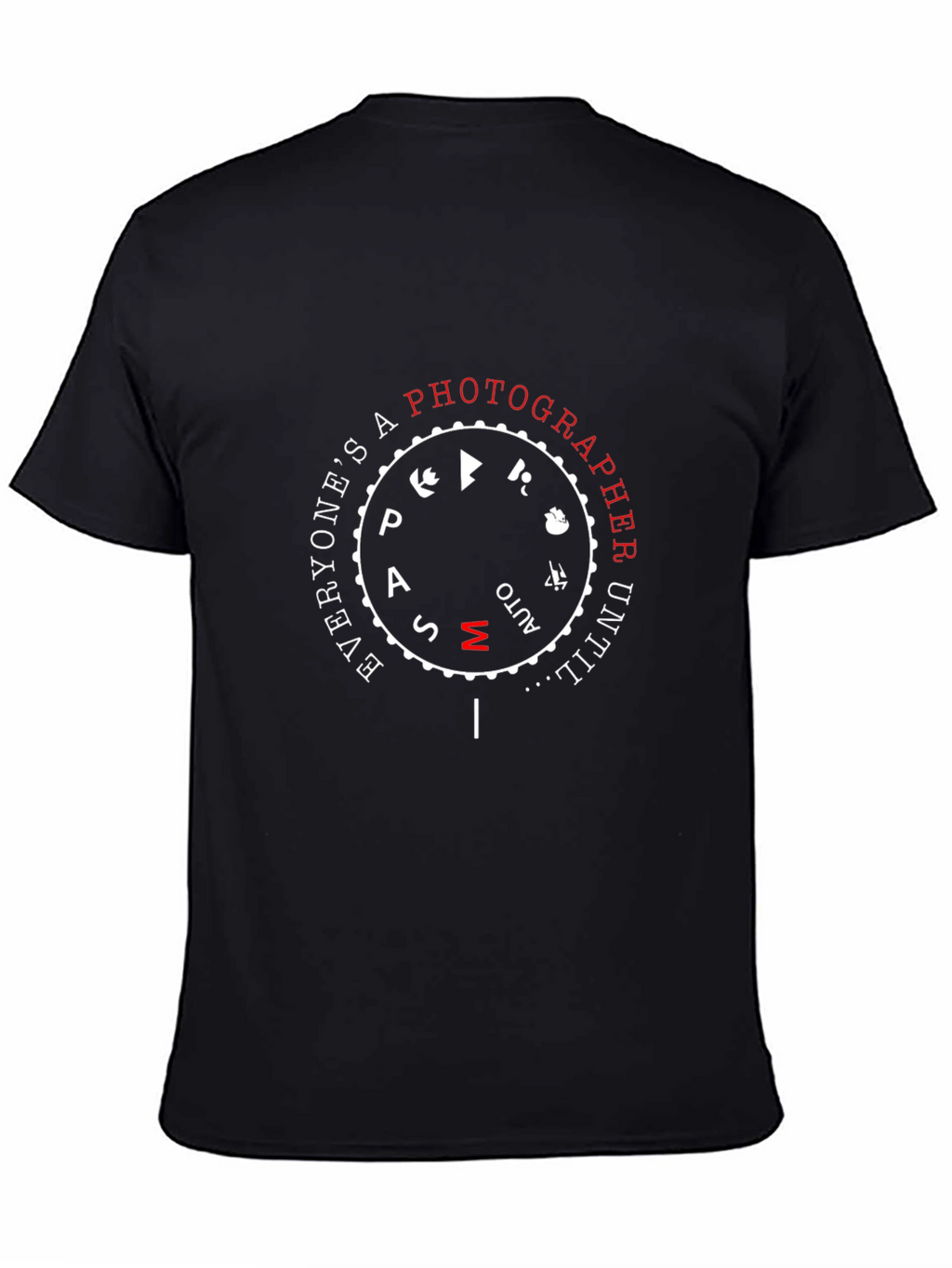 Photographer Mode Dial Black T-Shirt