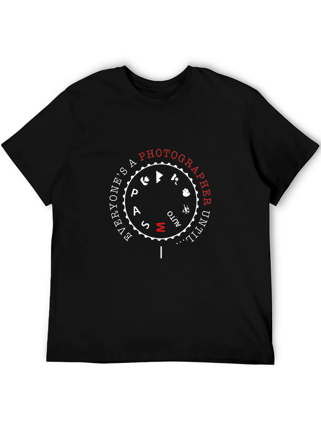 Photographer Mode Dial Black T-Shirt