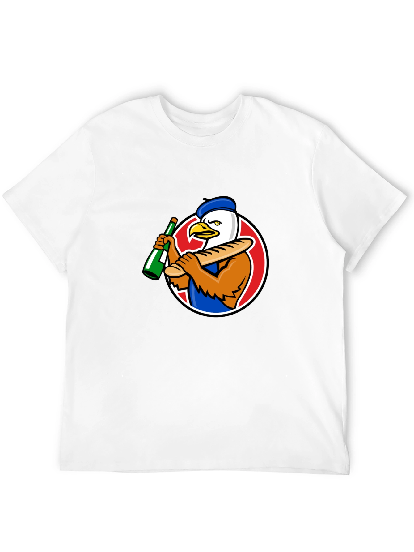 French Eagle Graphic Tee - Novelty T-Shirt