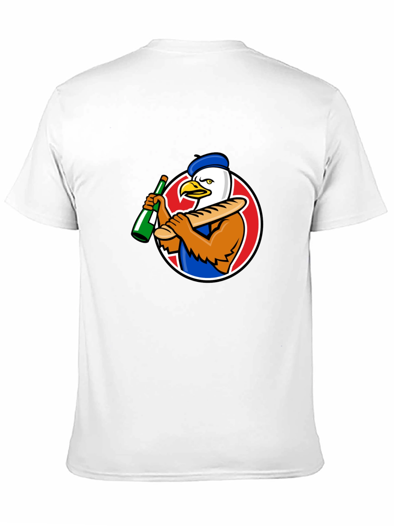 French Eagle Graphic Tee - Novelty T-Shirt