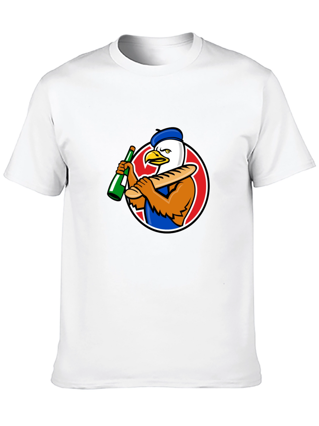 French Eagle Graphic Tee - Novelty T-Shirt