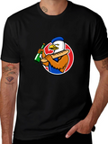 French Eagle Graphic Tee - Novelty T-Shirt