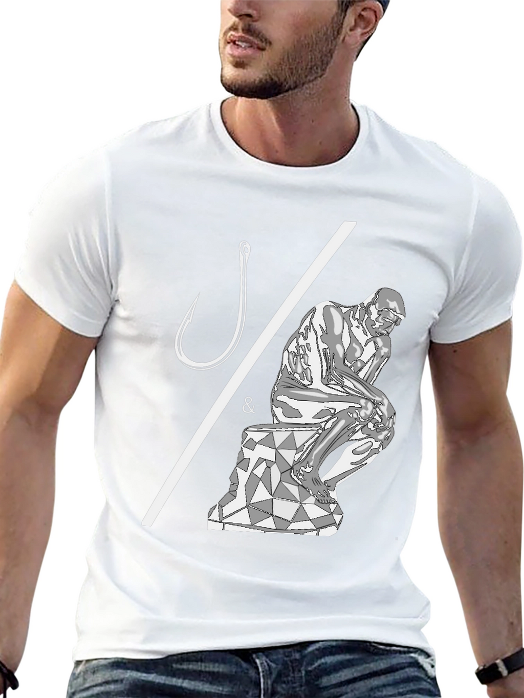 Philosophical Fishing T-Shirt - Hooked on Thinking