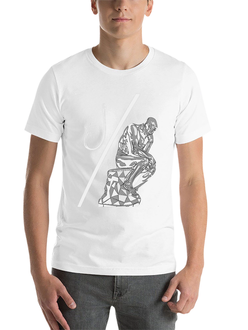 Philosophical Fishing T-Shirt - Hooked on Thinking