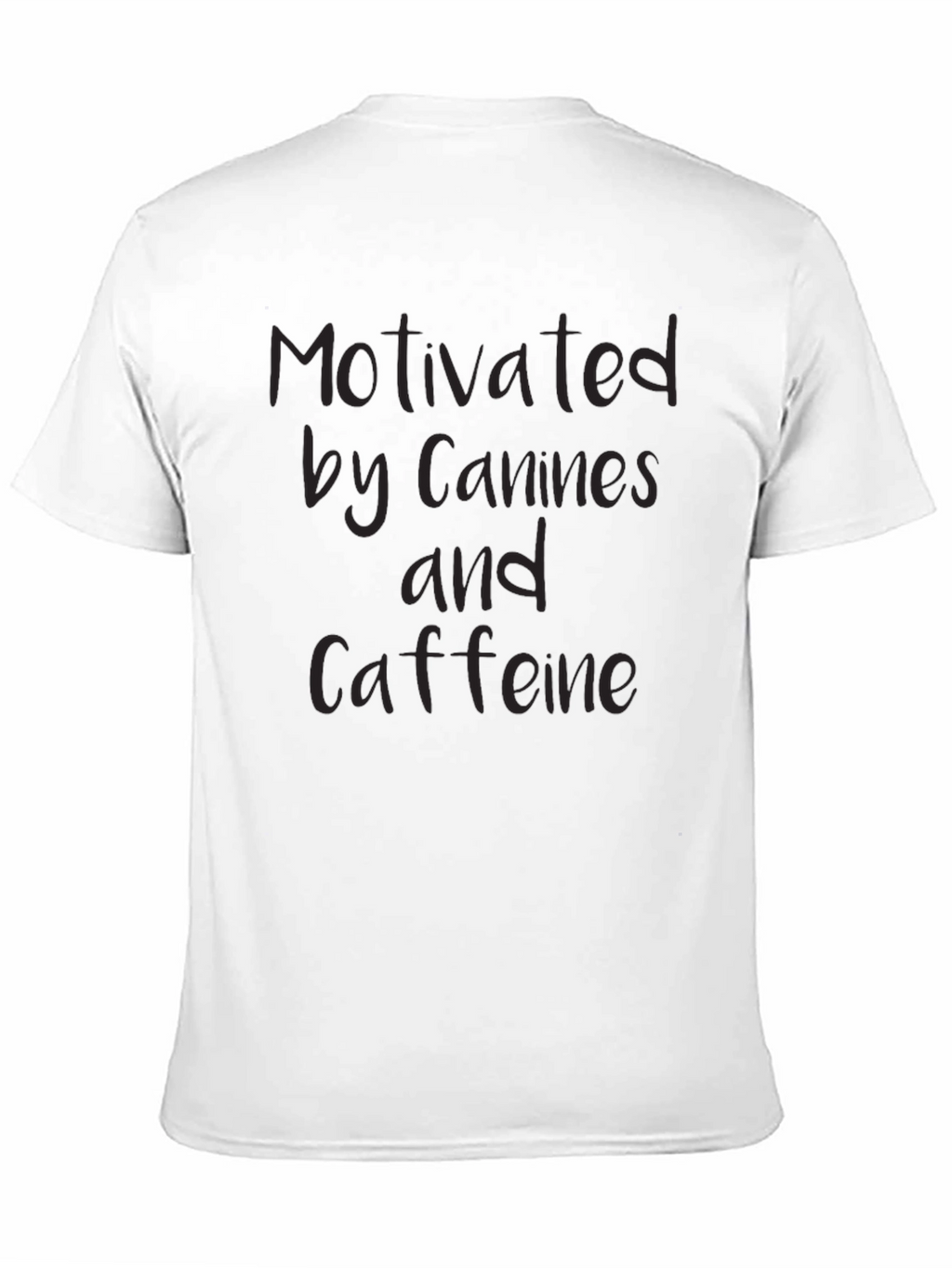 Motivated by Canines & Caffeine Black T-Shirt