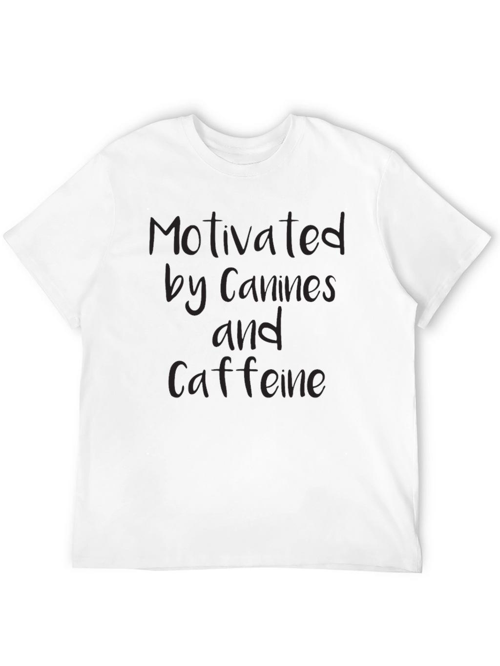 Motivated by Canines & Caffeine Black T-Shirt