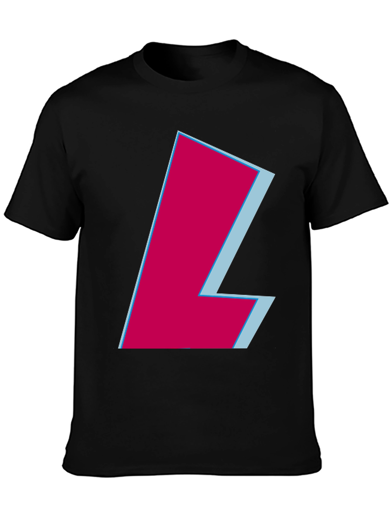 Modern L Graphic Tee - Black Casual Shirt