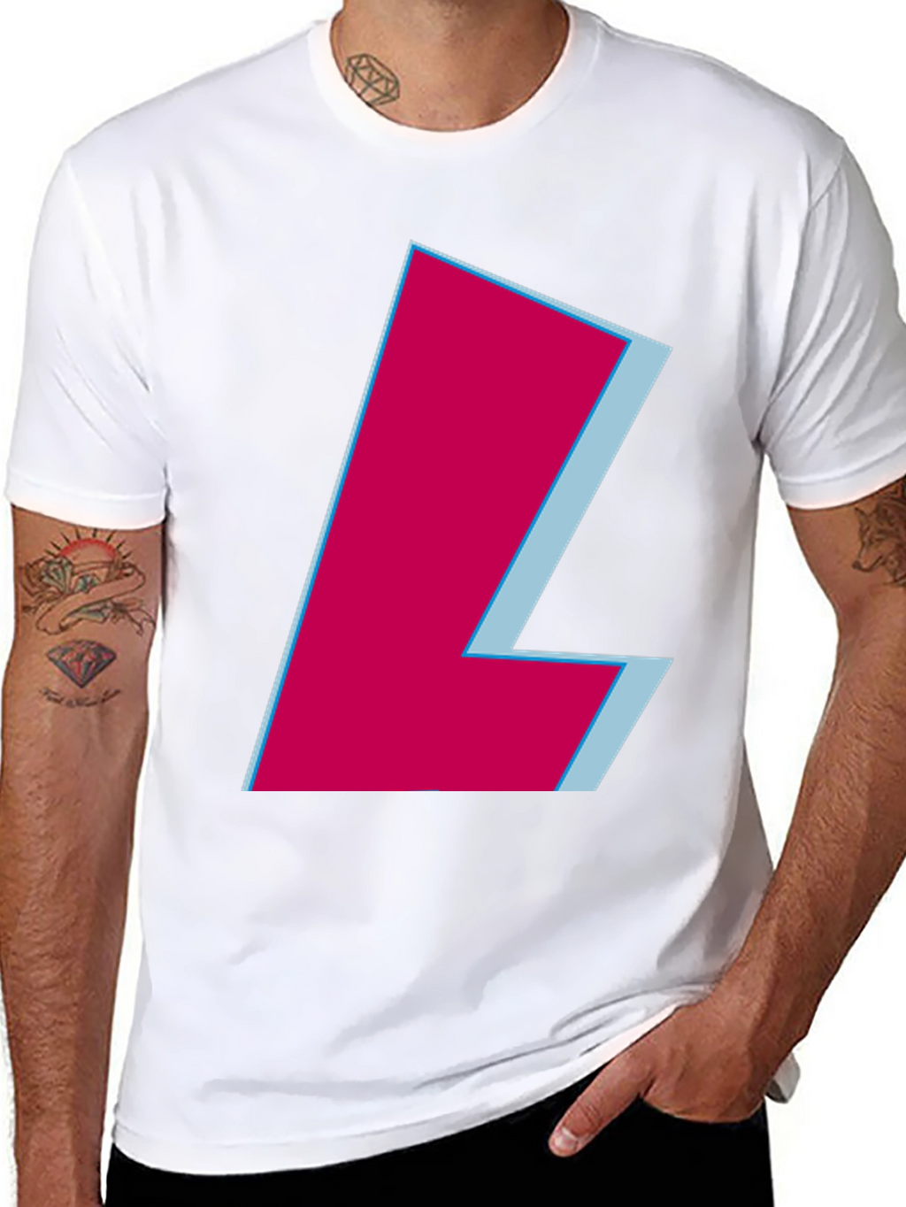 Modern L Graphic Tee - Black Casual Shirt