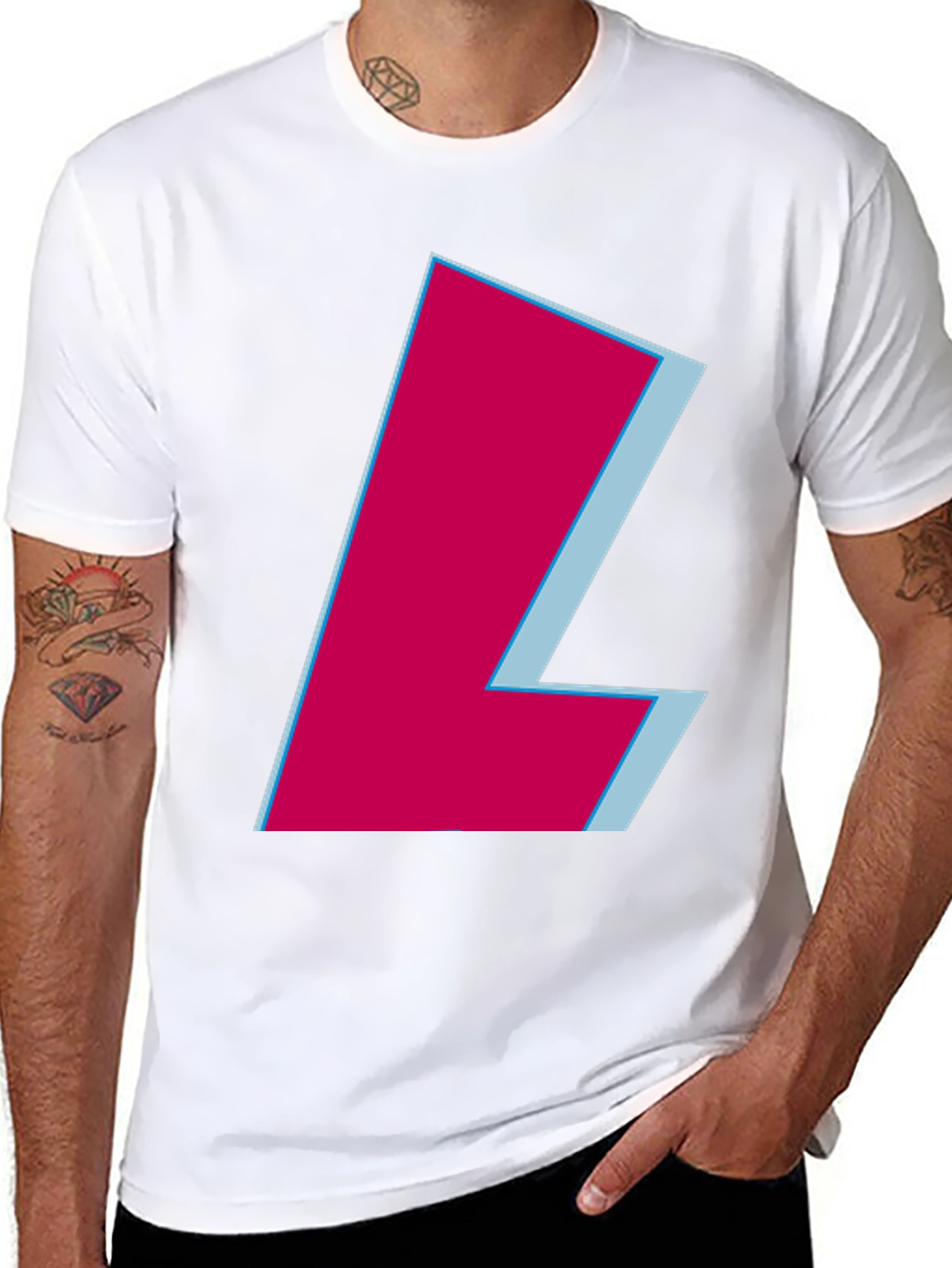 Modern L Graphic Tee - Black Casual Shirt