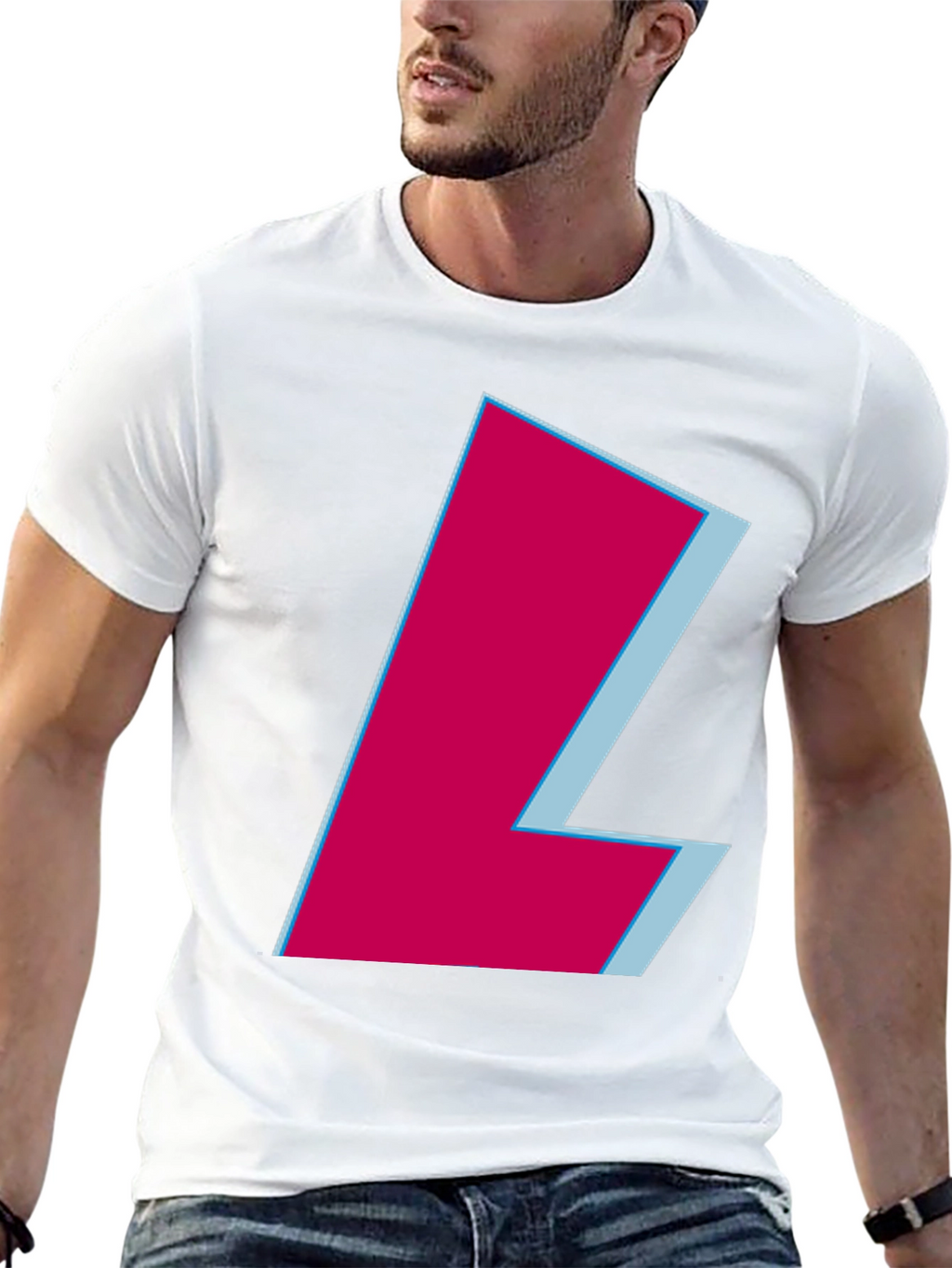 Modern L Graphic Tee - Black Casual Shirt