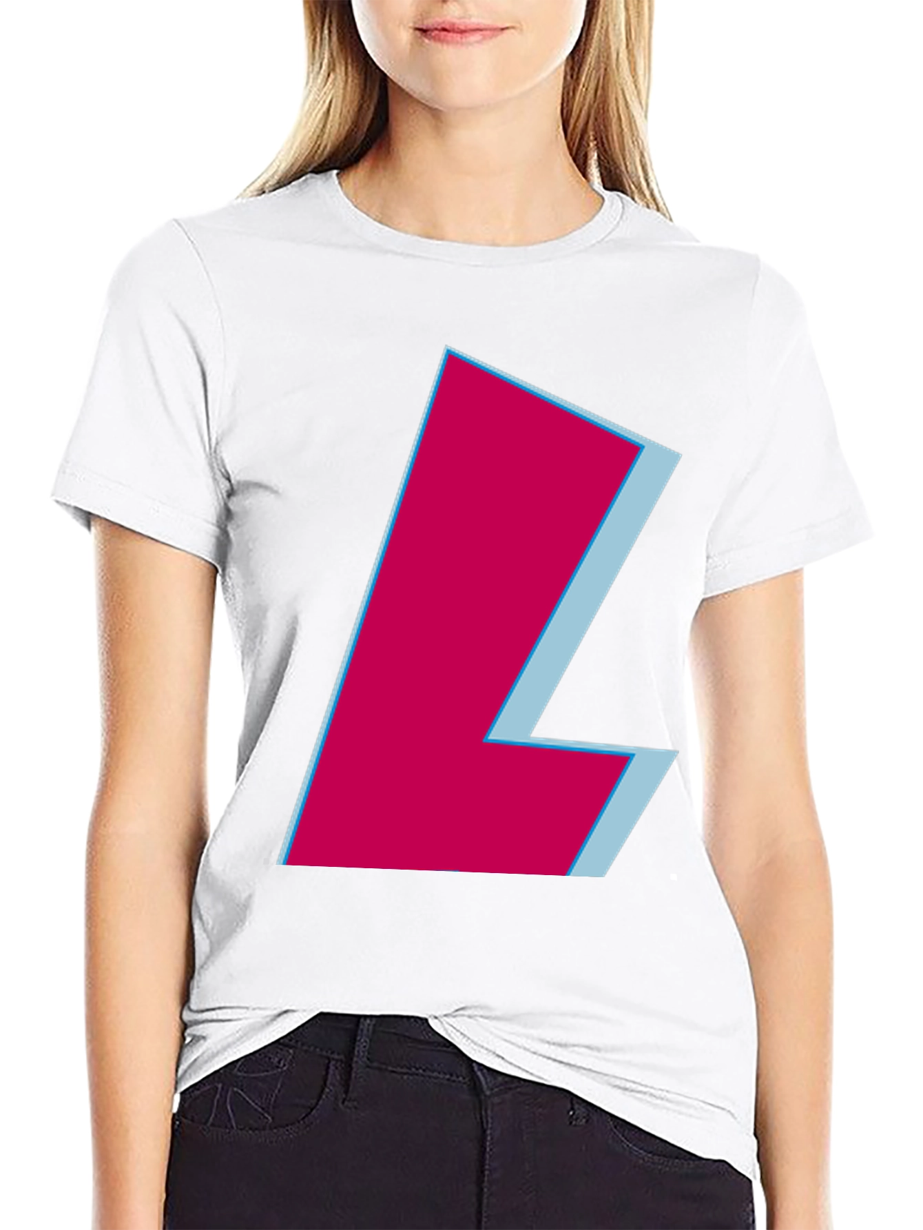 Modern L Graphic Tee - Black Casual Shirt