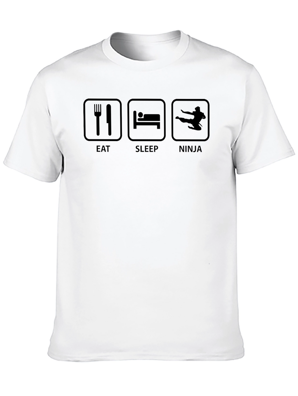 Eat Sleep Ninja Funny Graphic Tee - Black