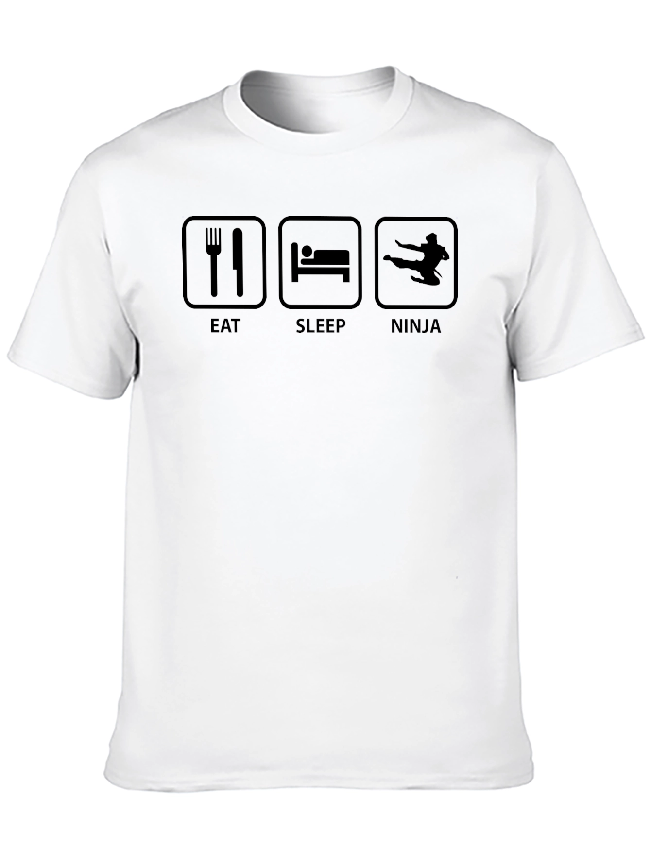 Eat Sleep Ninja Funny Graphic Tee - Black