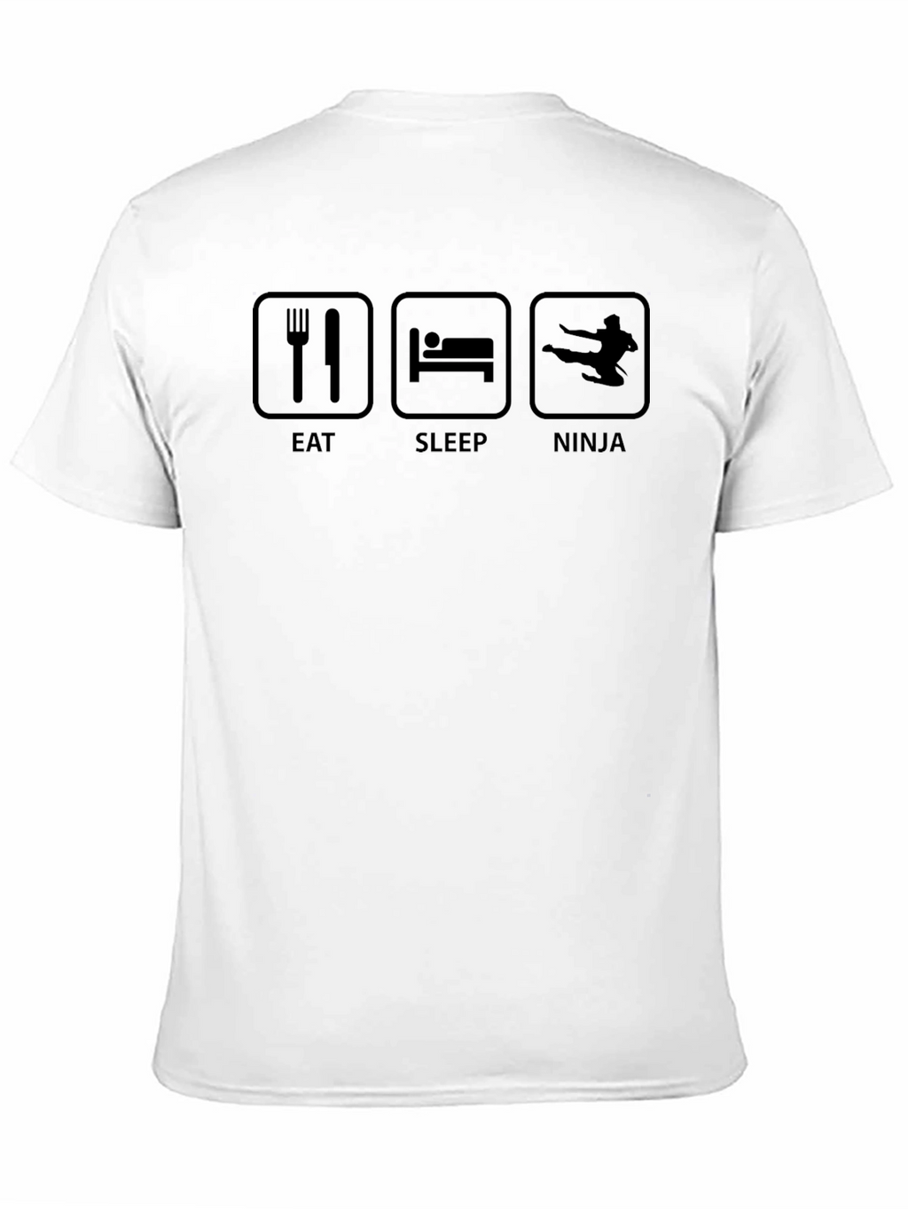 Eat Sleep Ninja Funny Graphic Tee - Black