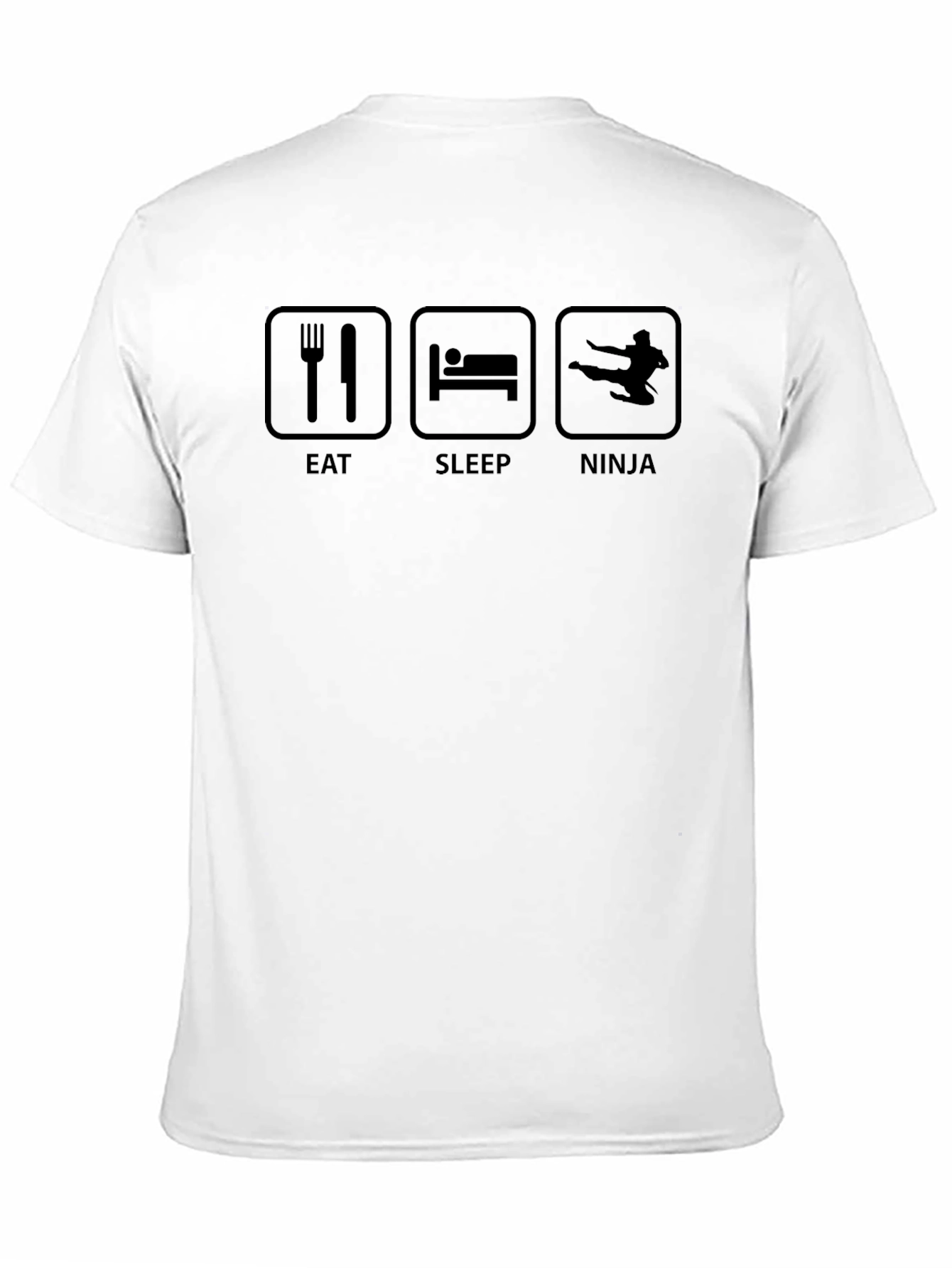 Eat Sleep Ninja Funny Graphic Tee - Black