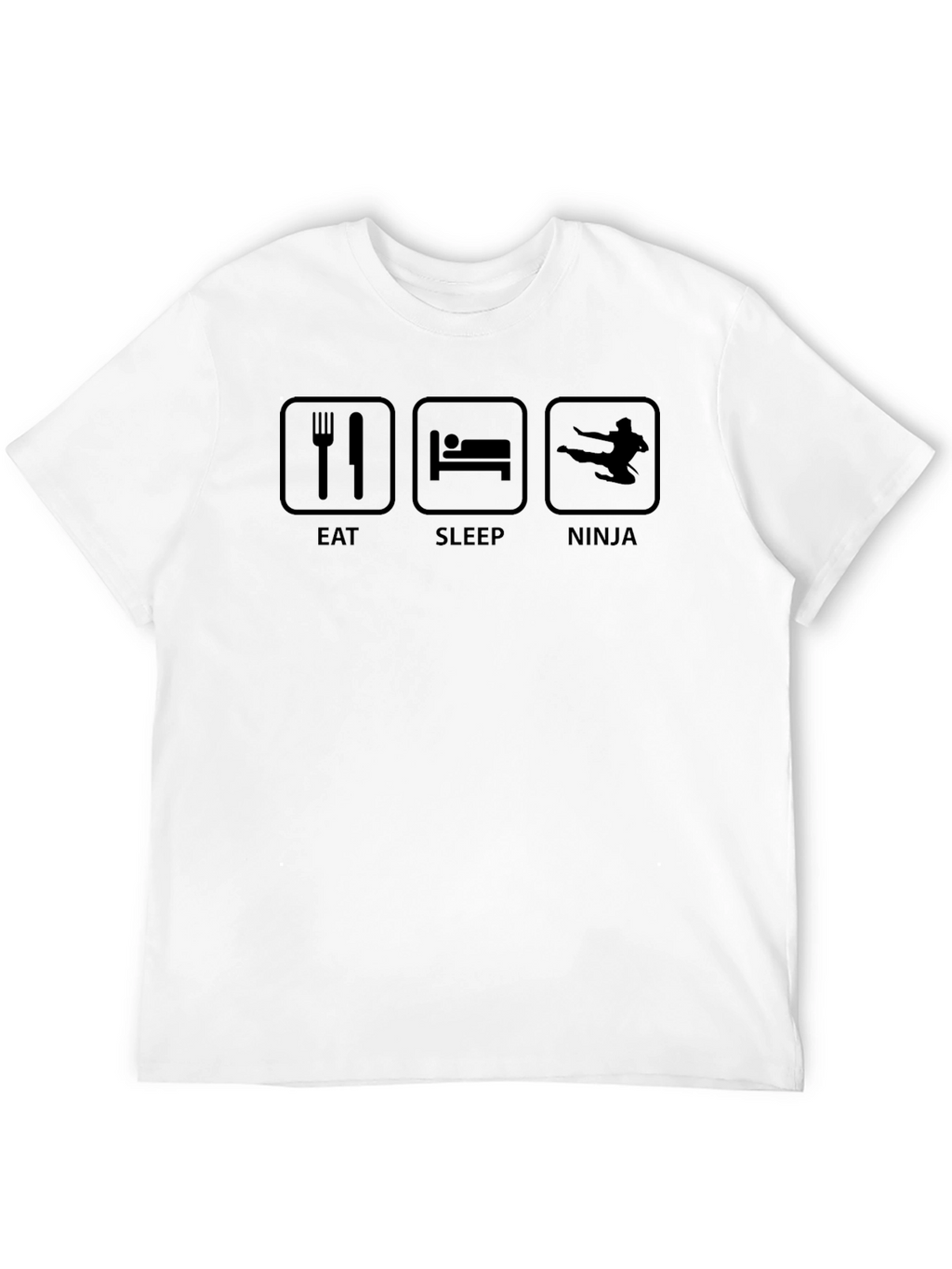 Eat Sleep Ninja Funny Graphic Tee - Black