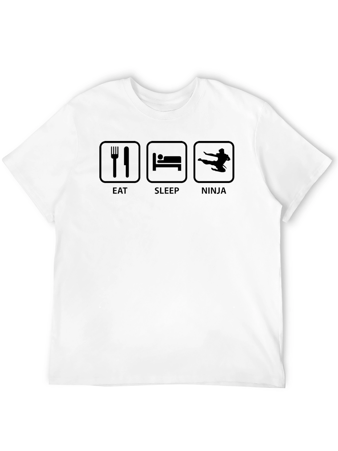 Eat Sleep Ninja Funny Graphic Tee - Black