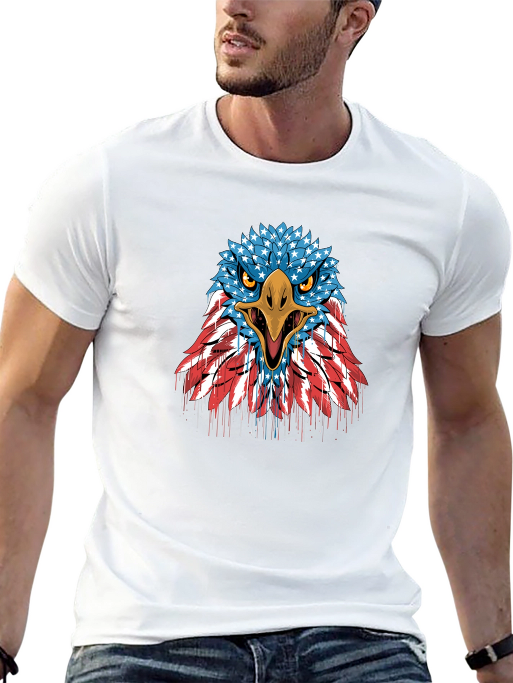 American Flag Eagle Graphic T-Shirt - Patriotic USA Pride