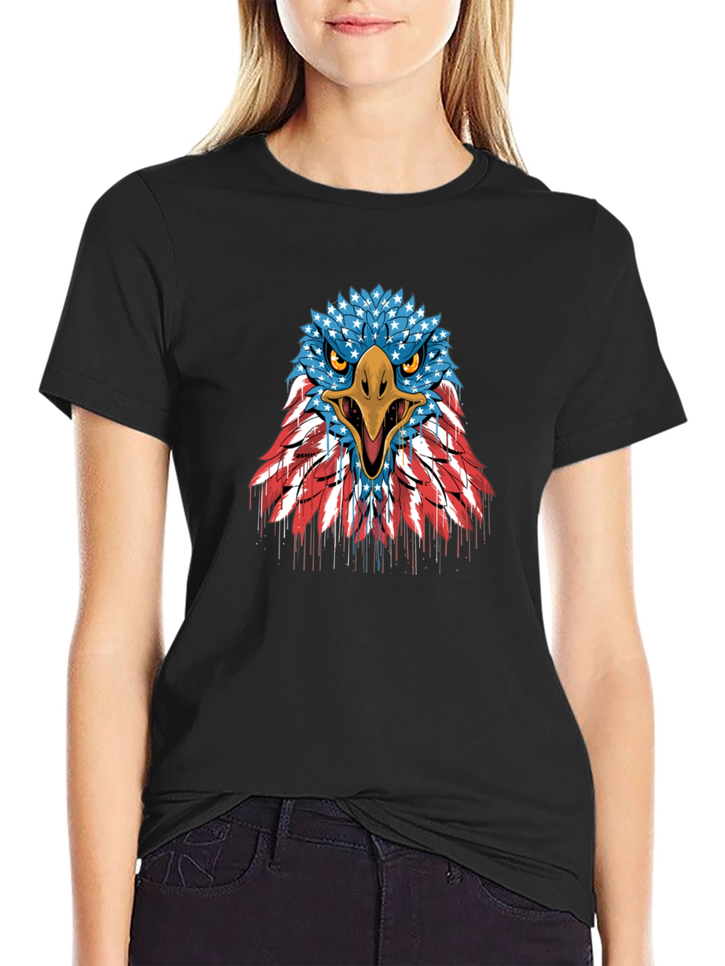 American Flag Eagle Graphic T-Shirt - Patriotic USA Pride