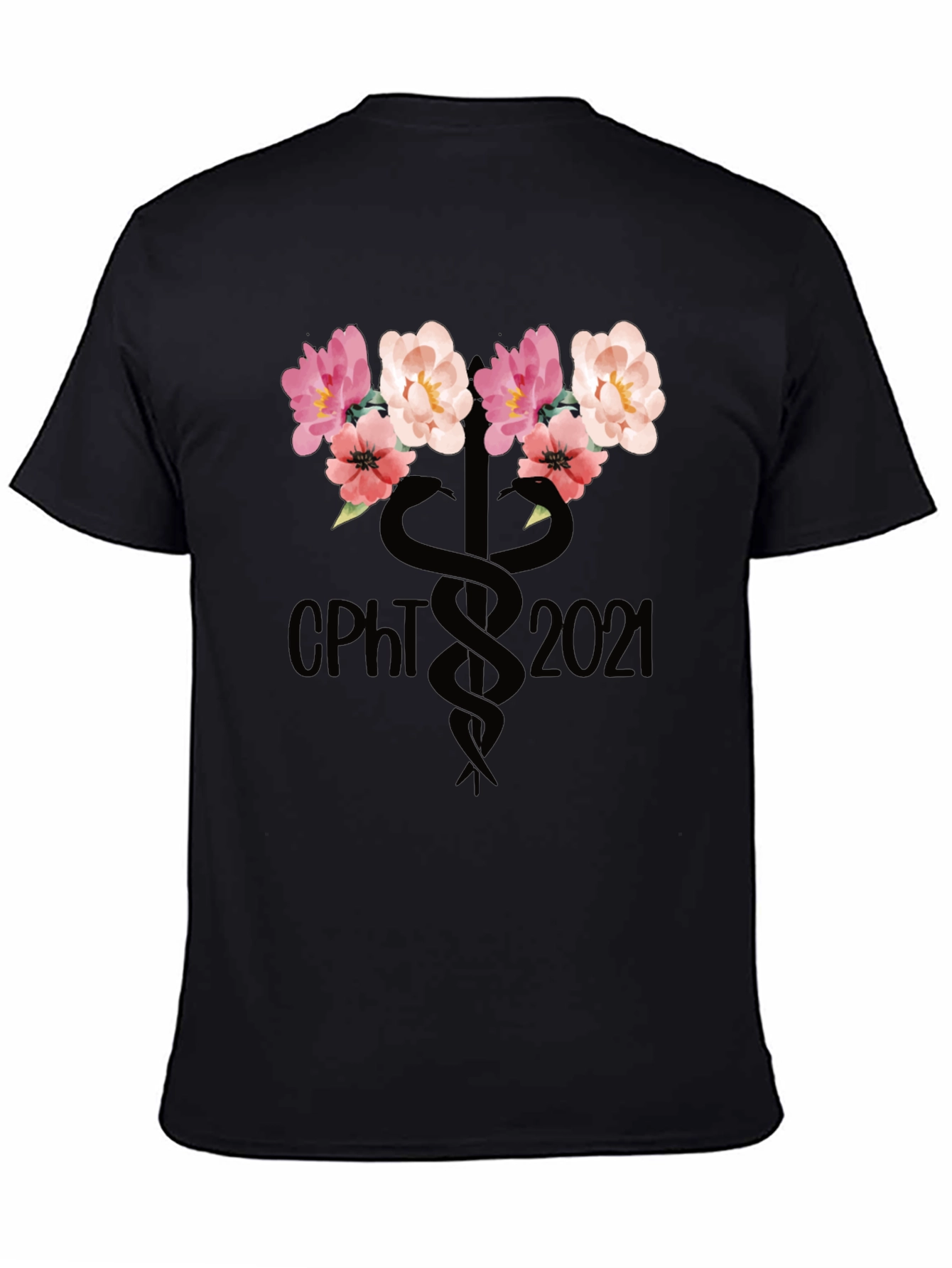 CPHT 2021 Floral Caduceus Graphic T-Shirt