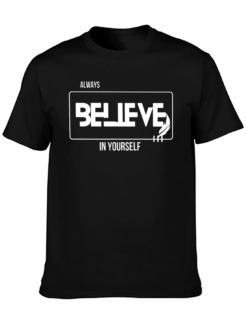 Believe in Yourself Black Graphic Tee