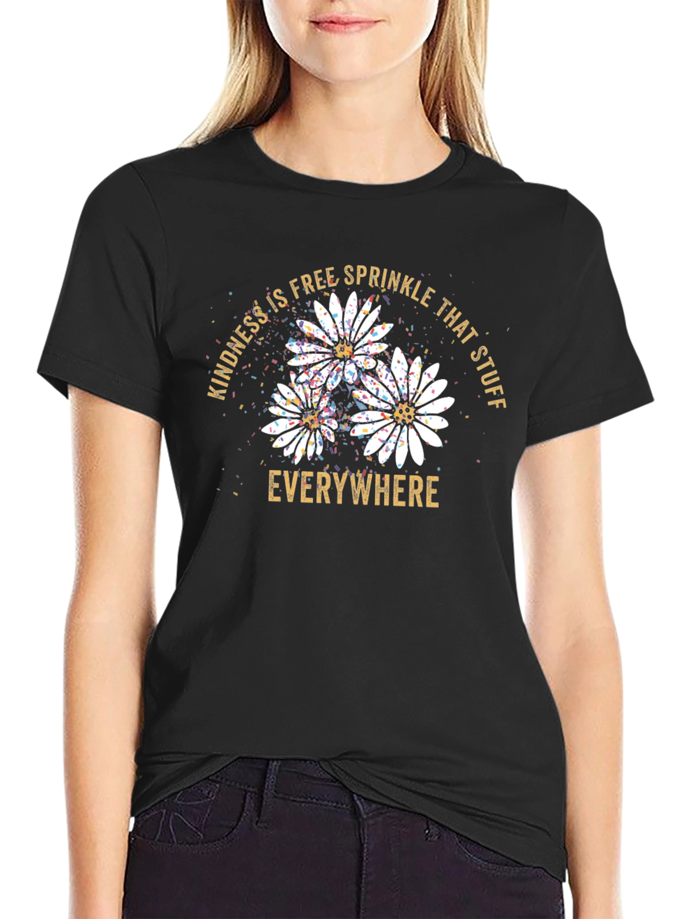 Kindness Sprinkle Black Graphic Tee