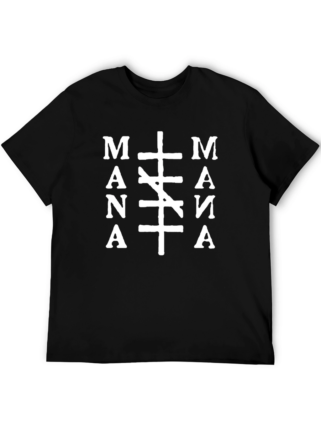 MANA Graphic Print Black T-Shirt