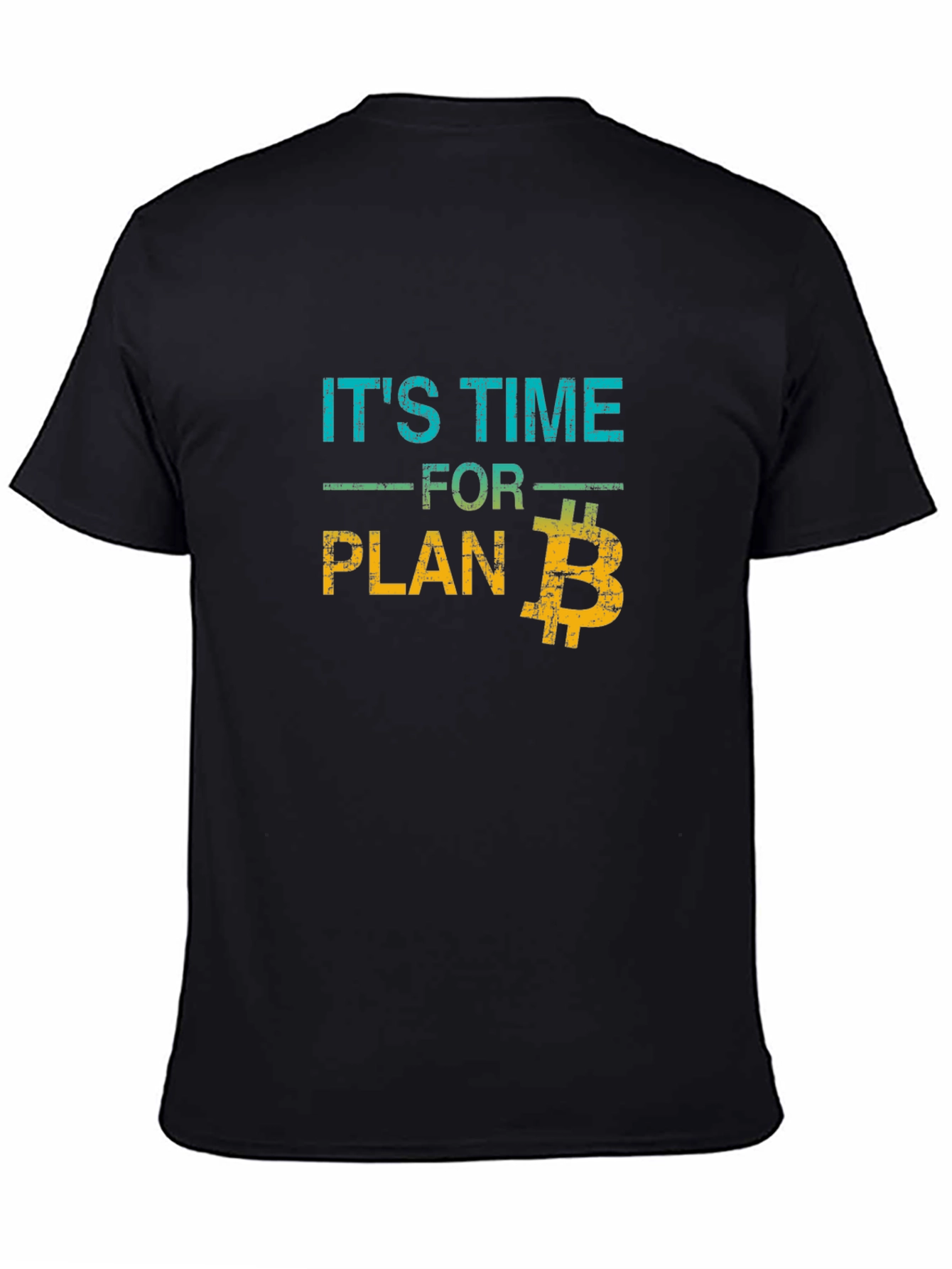 Its Time For Plan B Bitcoin Graphic Tee - Black