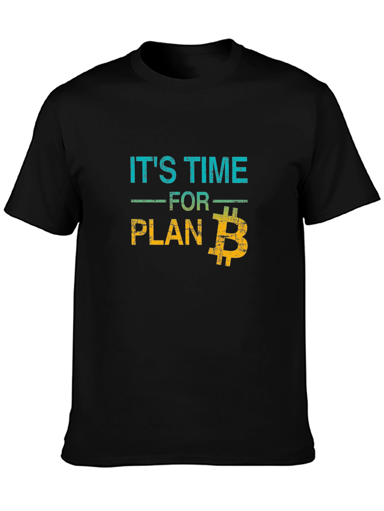 Its Time For Plan B Bitcoin Graphic Tee - Black