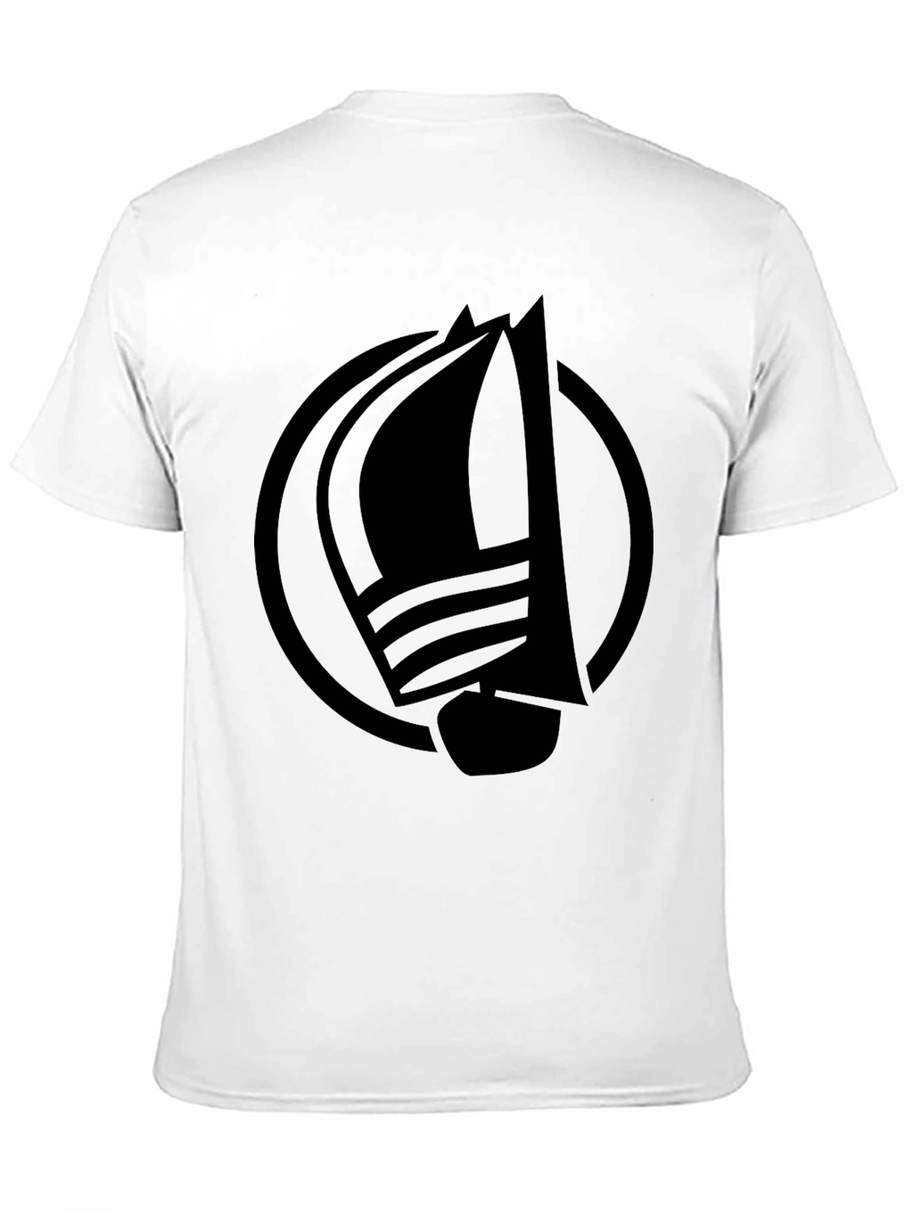 Nautical Sailboat Graphic Tee - Classic Black Cotton T-Shirt