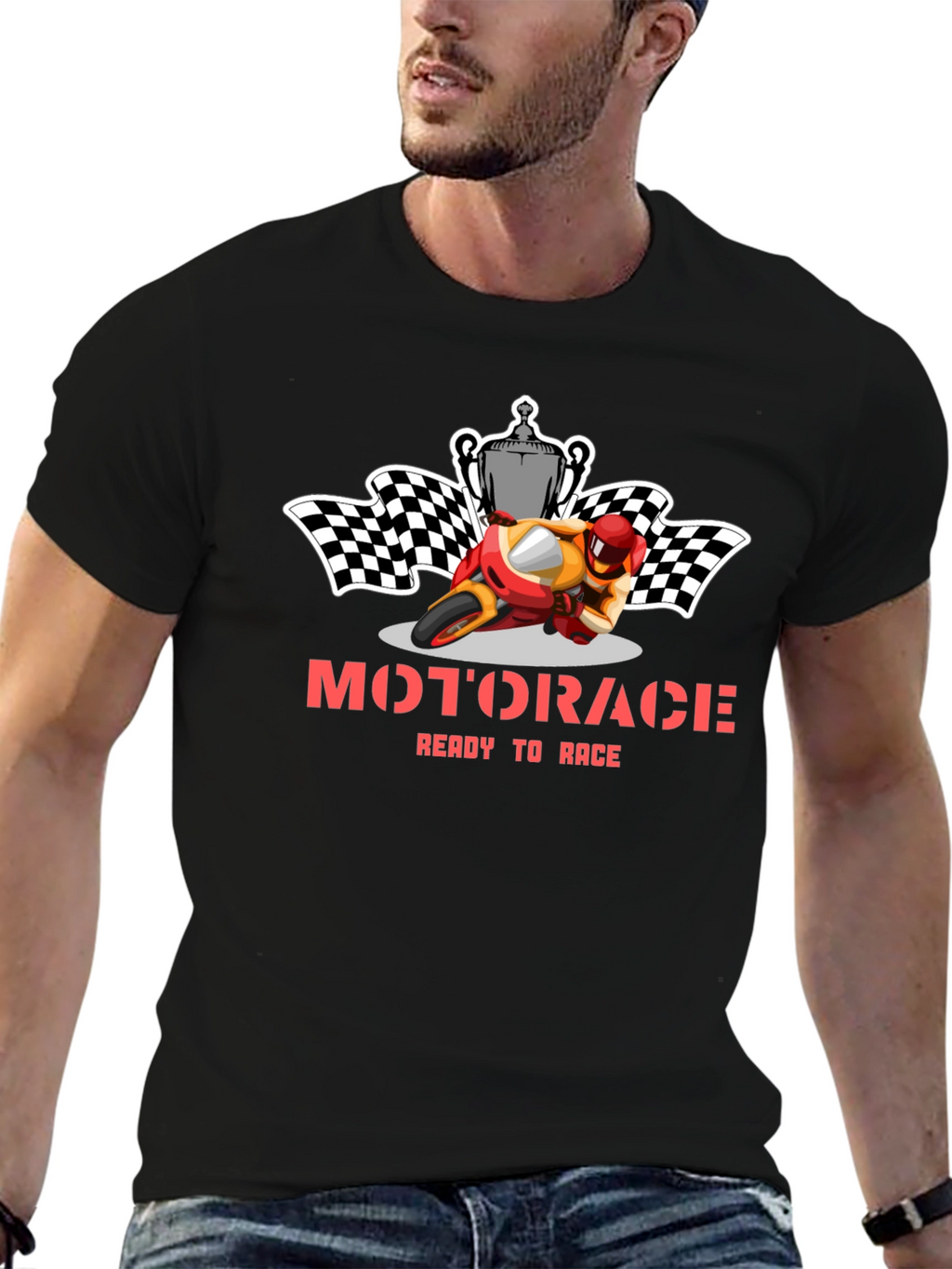 Motorace Ready to Race Graphic Tee - Black