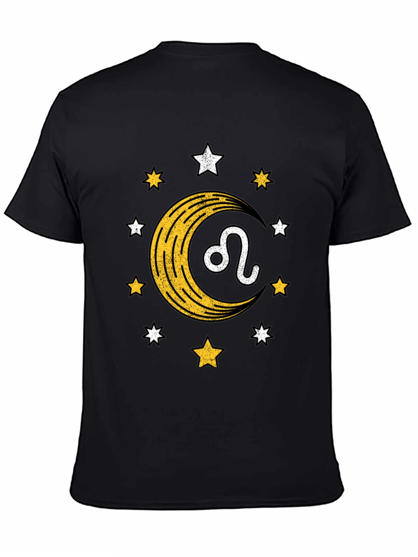 Leo Zodiac T-Shirt with Moon & Star Design