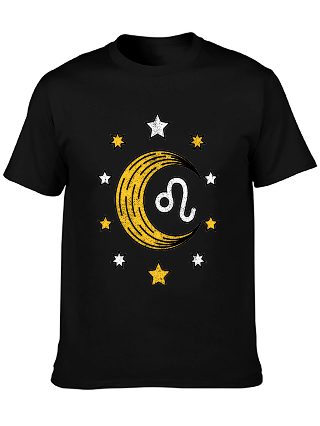 Leo Zodiac T-Shirt with Moon & Star Design