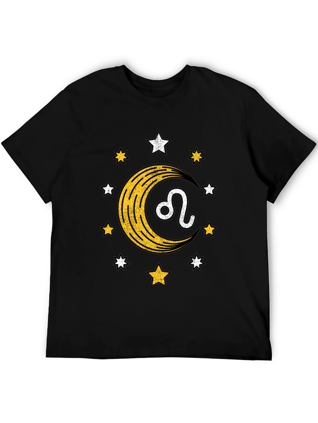 Leo Zodiac T-Shirt with Moon & Star Design