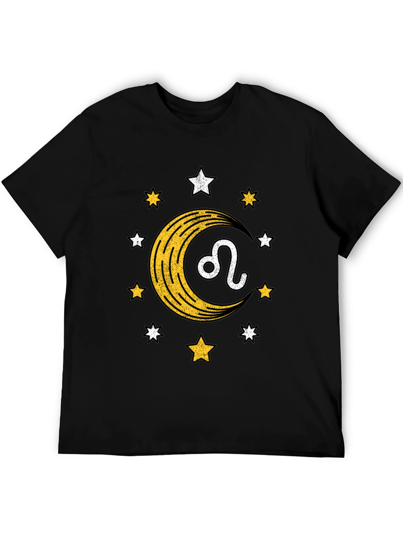 Leo Zodiac T-Shirt with Moon & Star Design