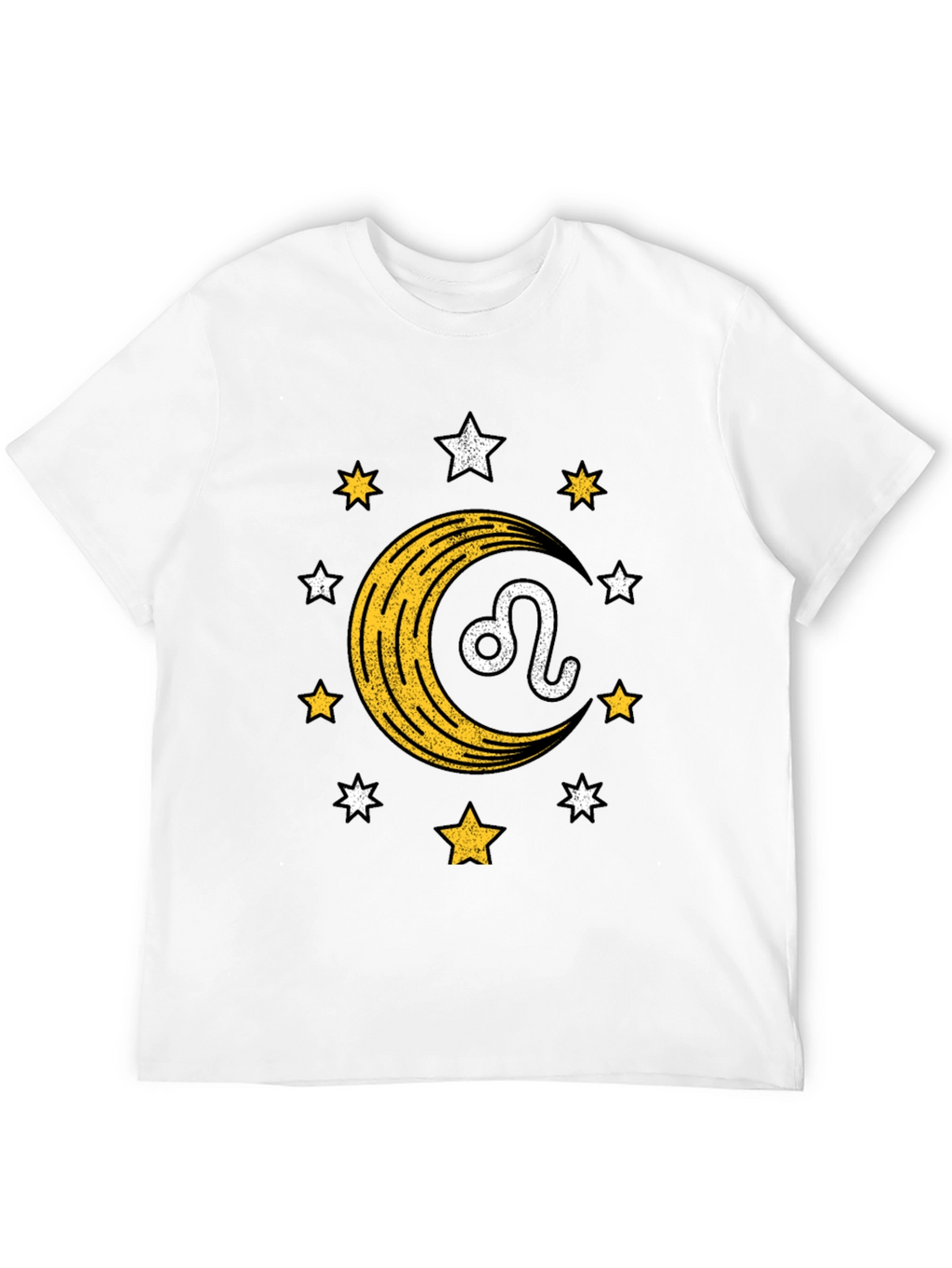 Leo Zodiac T-Shirt with Moon & Star Design