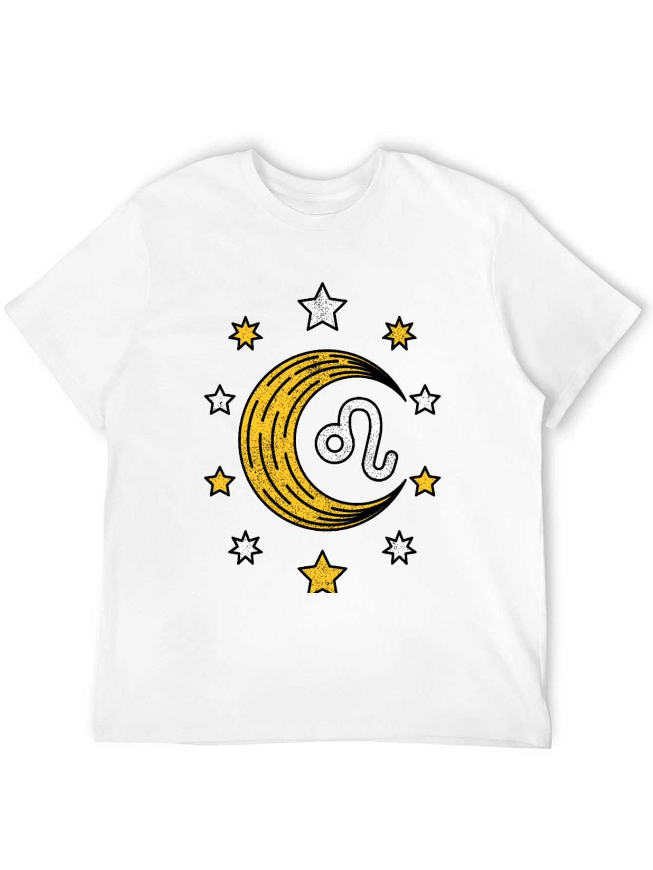 Leo Zodiac T-Shirt with Moon & Star Design