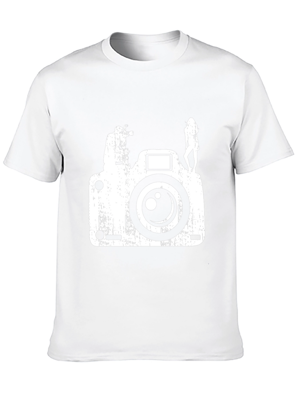 Distressed Camera Graphic Tee - Black