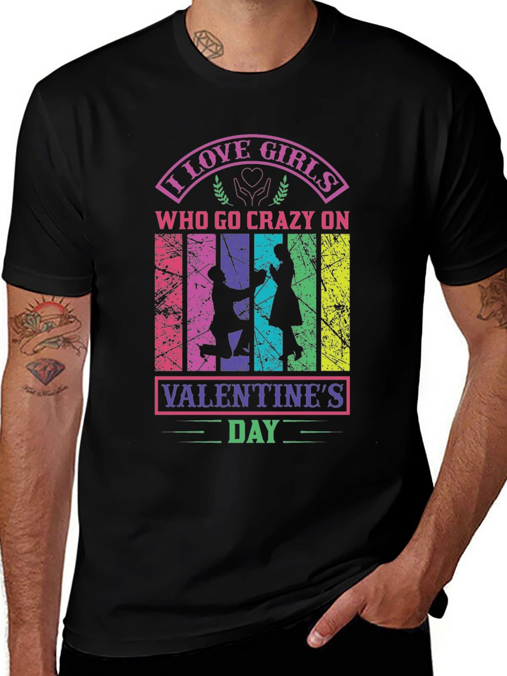 I Love Girls Valentines Day Graphic Tee