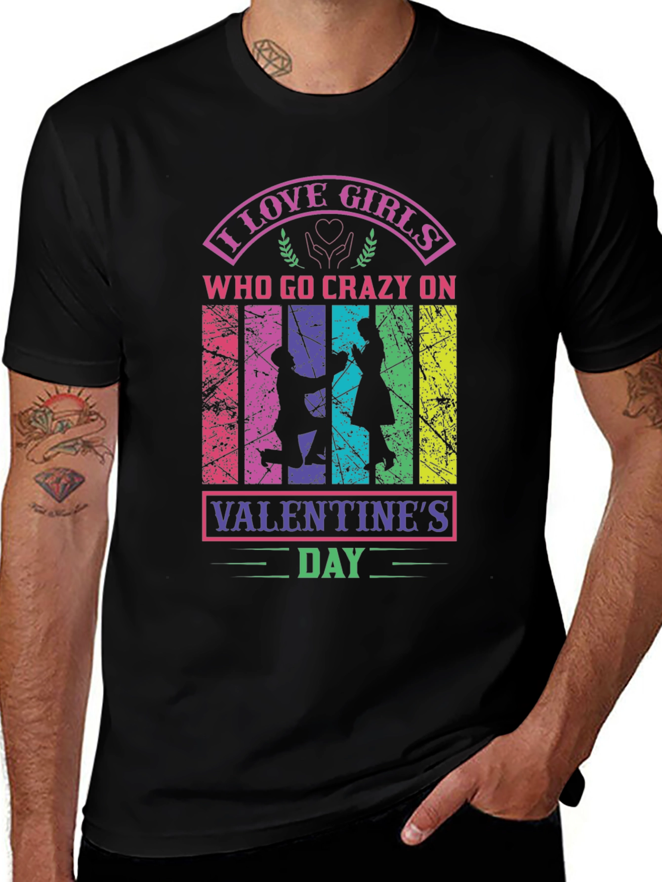 I Love Girls Valentines Day Graphic Tee