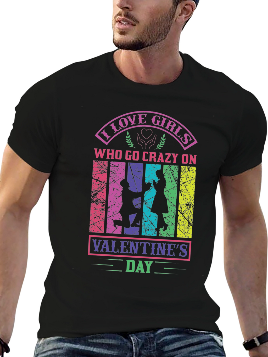 I Love Girls Valentines Day Graphic Tee